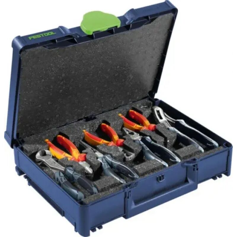 foto del prodotto festool sys3 m 112 za set di pinze in systainer blu 7 pz.