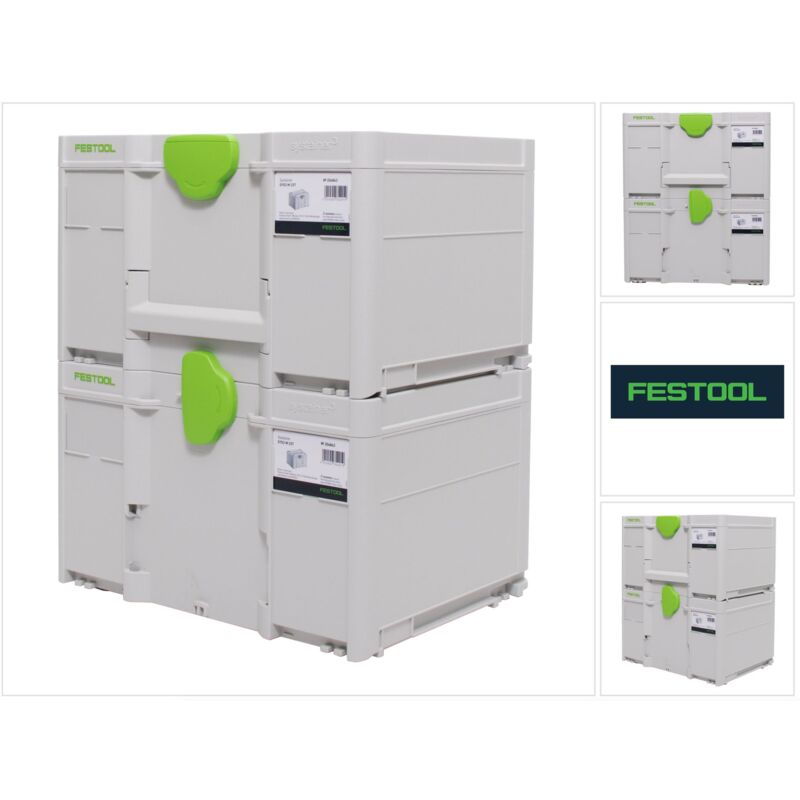 foto del prodotto festool sys3 m 337 set di cassette systainer 396 x 296 x 337 mm 32,4 l 2x 204844 
