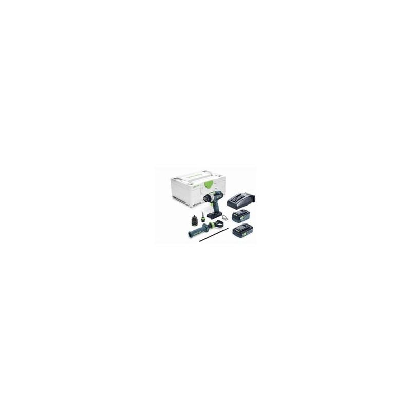 foto del prodotto festool tpc 18 4 5.0 4.0 i plus quadrive trapano avvitatore a batteria 575605