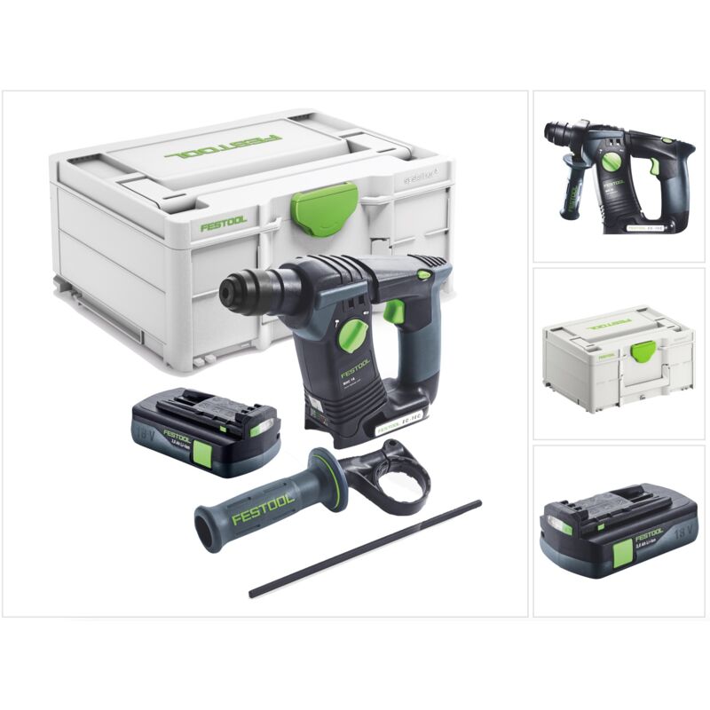 foto del prodotto festool trapano a percussione a batteria bhc 18 basic 18 v 1,8 j sds plus brushless 1x batteria 3,0 ah systainer senza caricabatterie