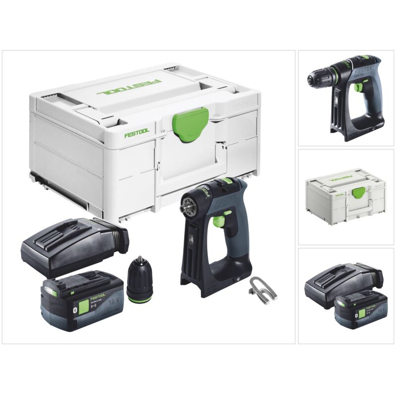 foto del prodotto festool trapano avvitatore a batteria cxs 18 18 v 40 nm brushless 1x batteria 5,0 ah caricabatterie systainer