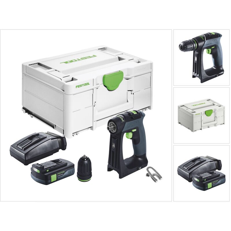 foto del prodotto festool trapano avvitatore a batteria cxs 18 18 v 40 nm brushless 1x batteria ricaricabile 3,0 ah caricabatterie systainer