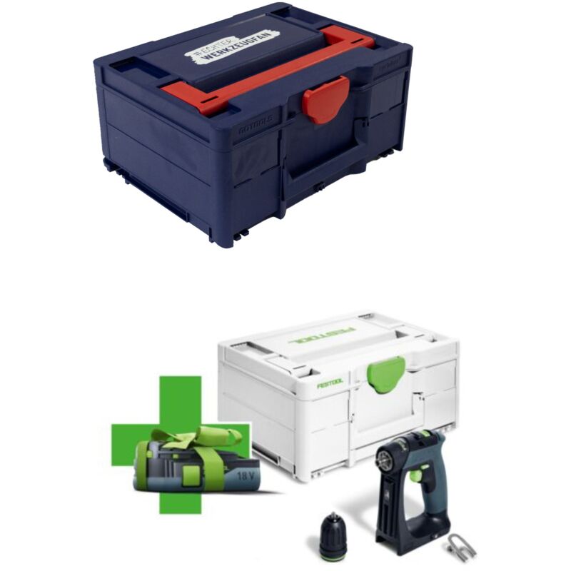 foto del prodotto festool trapano avvitatore a batteria cxs 18 basic 3.0, 1x 3.0 ah senza caricabatterie nel systainer
