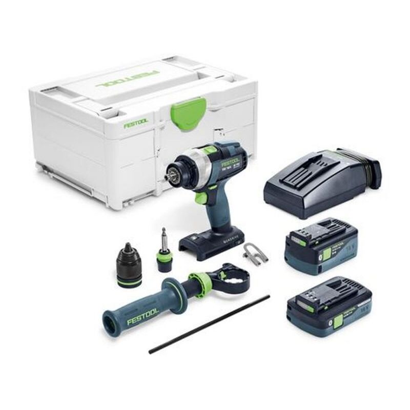 foto del prodotto festool trapano avvitatore a batteria tdc 18 4 5,0 4,0 i plus quadrive 577649
