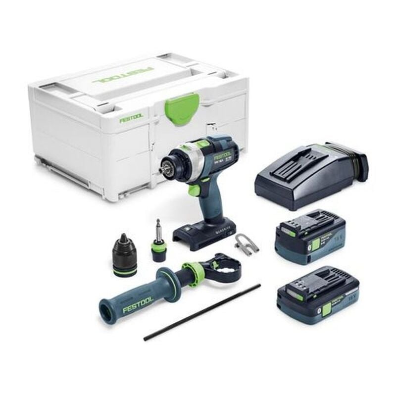foto del prodotto festool trapano avvitatore con percussione a batteria tpc 18 4 5,0 4,0 i plus quadrive 577651