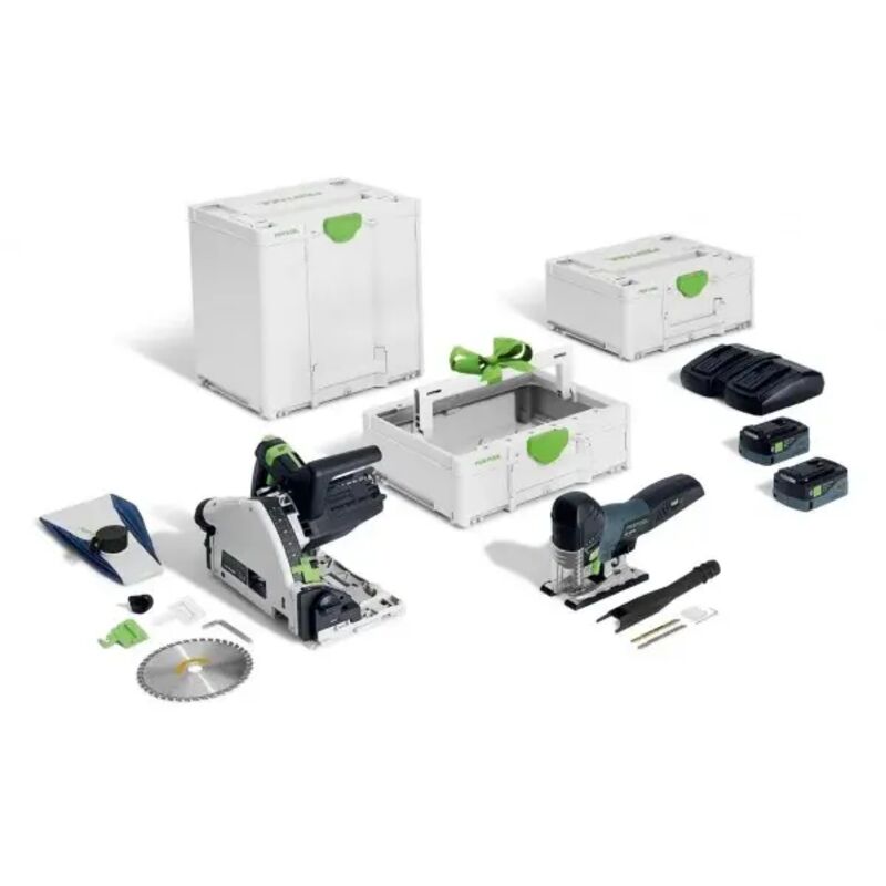 foto del prodotto festool tsc 55 k psc 420 tb m137 combo set di elettroutensili per tagliare 18 v