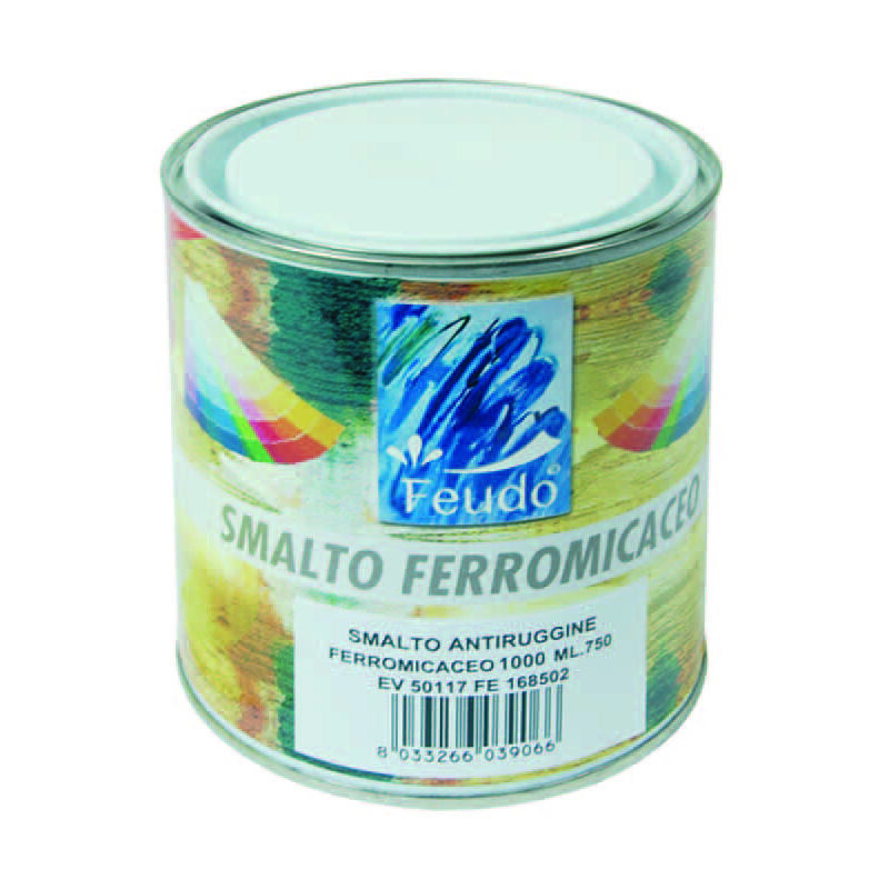 foto del prodotto feudo smalto sintetico ferromicaceo anti lack ml.750 grafite ral 1000