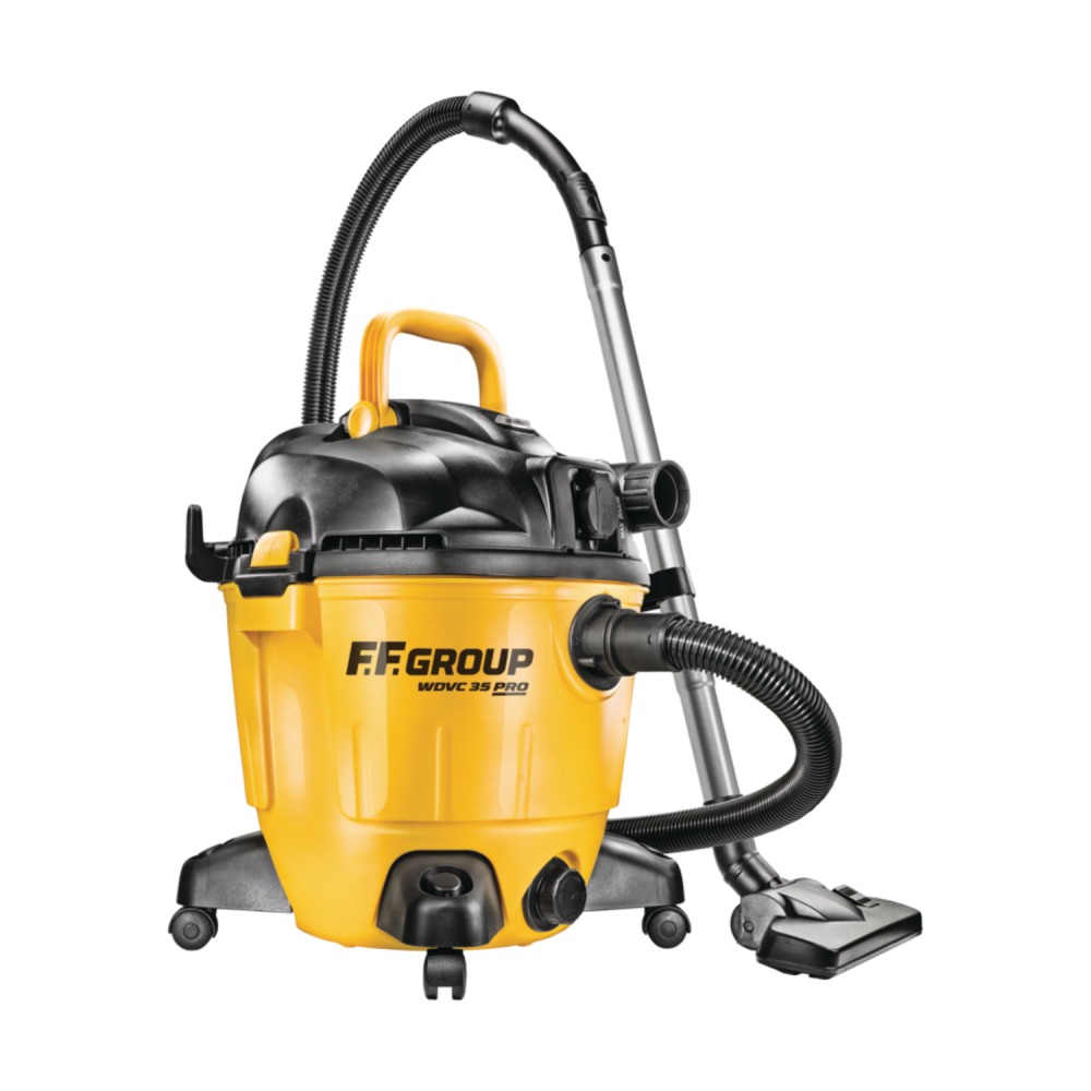foto del prodotto ff group wdvc 35 pro aspirapolvere a secco e umido da 1200w con attacco per elettroutensili uso professionale