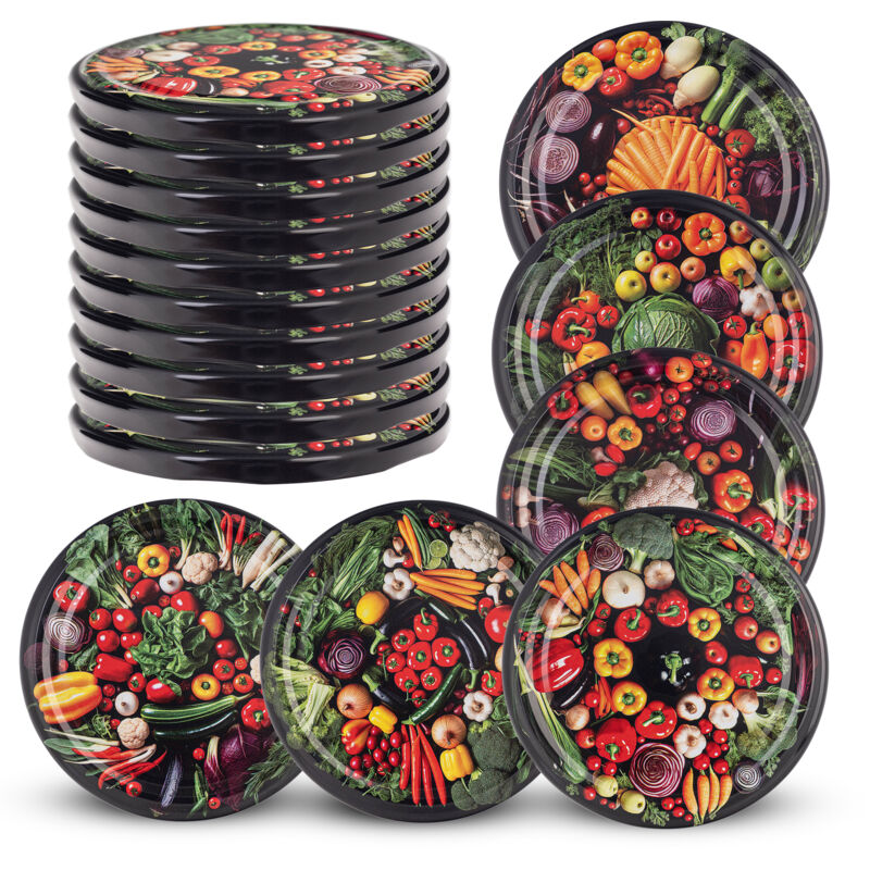 foto del prodotto fi82 tappi barattolo tappi barattolo coperchi verdure 10 pezzi 6 clip