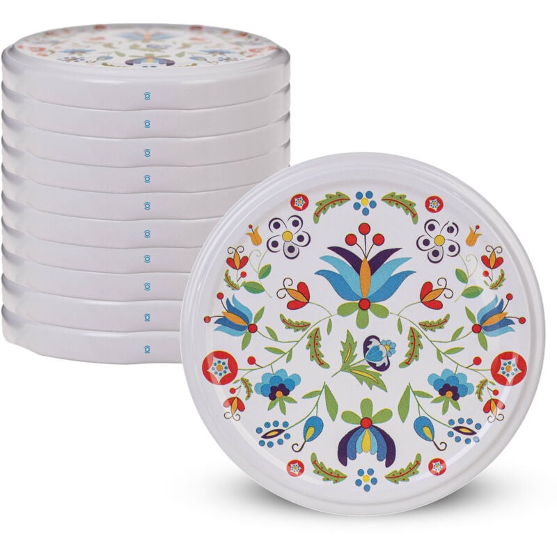 foto del prodotto fi82 tappi per barattoli, tappi per barattoli, coperchi, miele, 10 pezzi, 6 clip