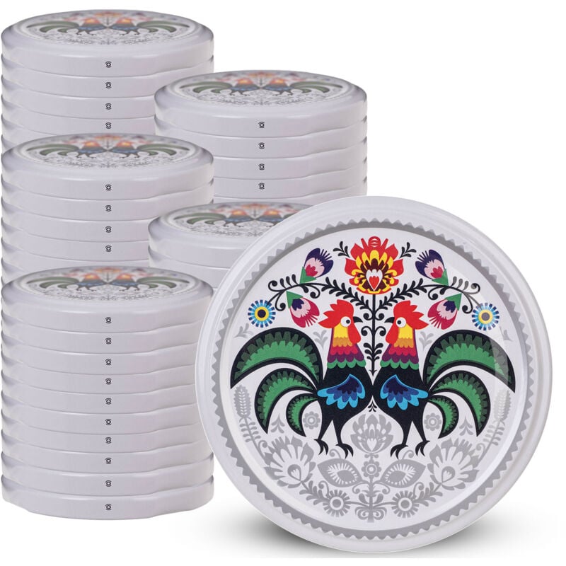 foto del prodotto fi82 tappi per barattoli, tappi per barattoli, coperchi, miele, 10 pezzi, 6 clip