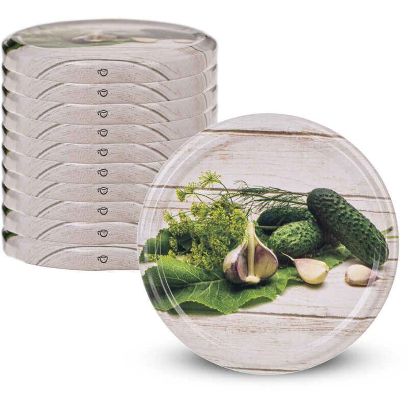 foto del prodotto fi82 tappi per barattoli, tappi per barattoli, coperchi, miele, 10 pezzi, 6 clip