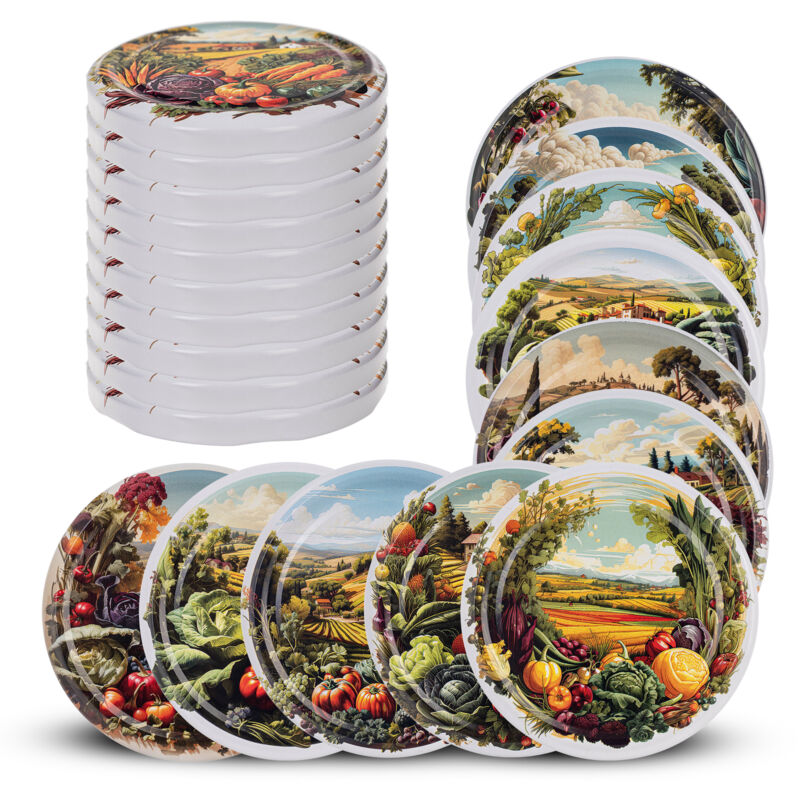 foto del prodotto fi82 tappi per barattoli, tappi per barattoli, coperchi, miele, 10 pezzi, 6 clip