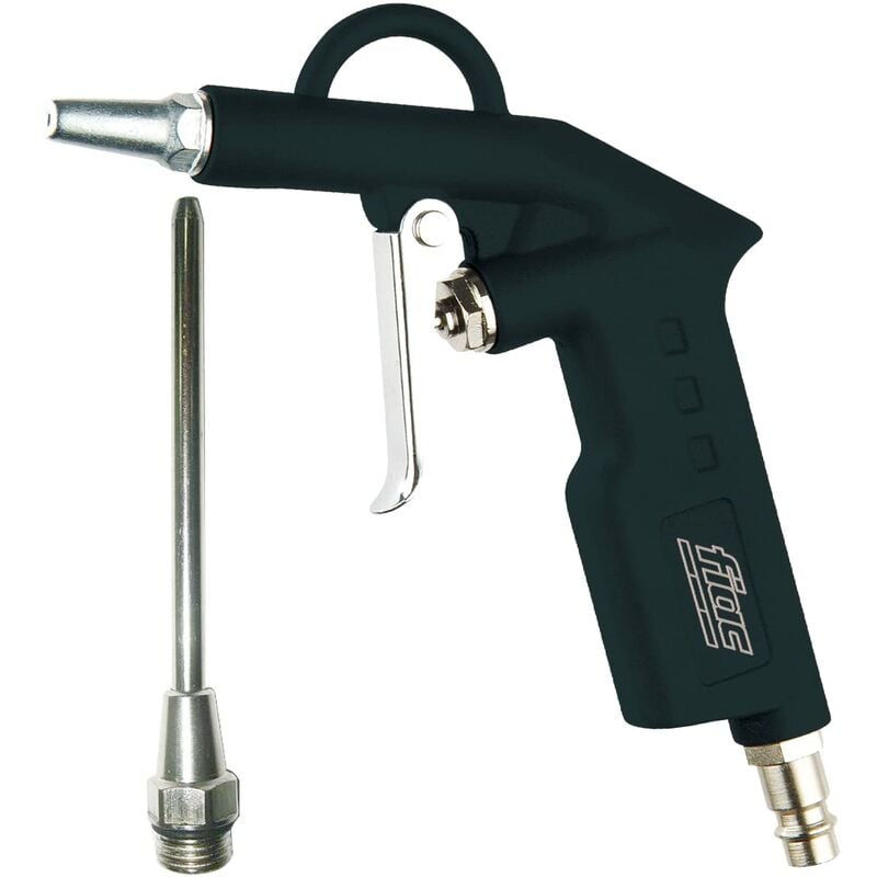 foto del prodotto fiac pistola aria compressa con ugello da 2mm, pistola di soffiaggio compatta, ugello a canna lunga addizionale, accessorio compressori, corpo in