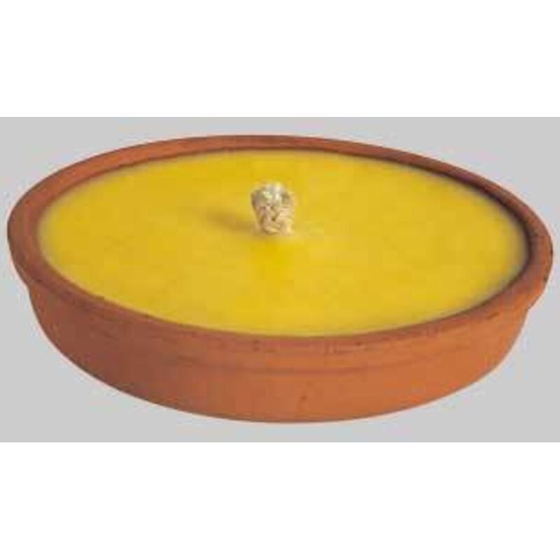 foto del prodotto fiaccola alla citronella in terracotta diametro cm 11x2,5h