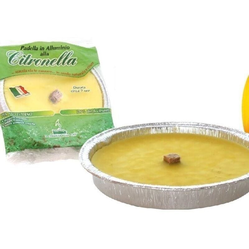 foto del prodotto fiaccola in alluminio alla citronella d.11xh2cm