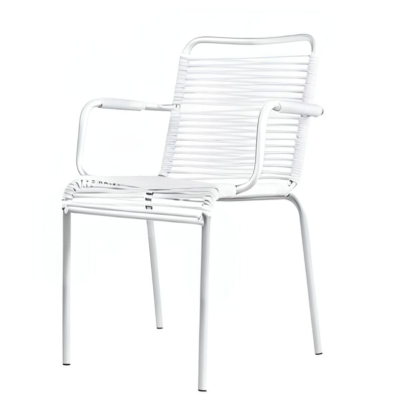 foto del prodotto fiam - poltrona da esterno mya con telaio in alluminio ad alta resistenza bianco e rivestimento in corda bianco