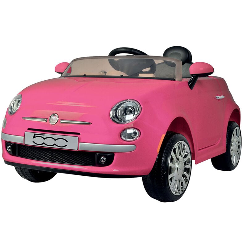 foto del prodotto fiat macchina elettrica per bambini 12v con licenza 500 rosa
