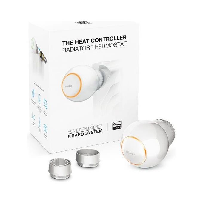 foto del prodotto fibaro z-wave plus testa termostatica intelligente fgt-001 bianco