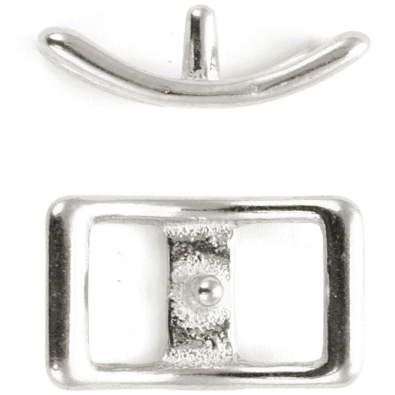 foto del prodotto fibbia argentata con perno in diverse misure 1,3 cm