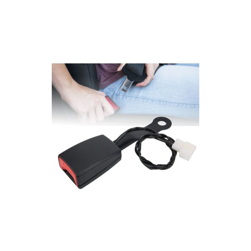 foto del prodotto fibbia per cintura di sicurezza da 173 cm con filo in acciaio anti sbiadimento, ricambio universale certificato per auto