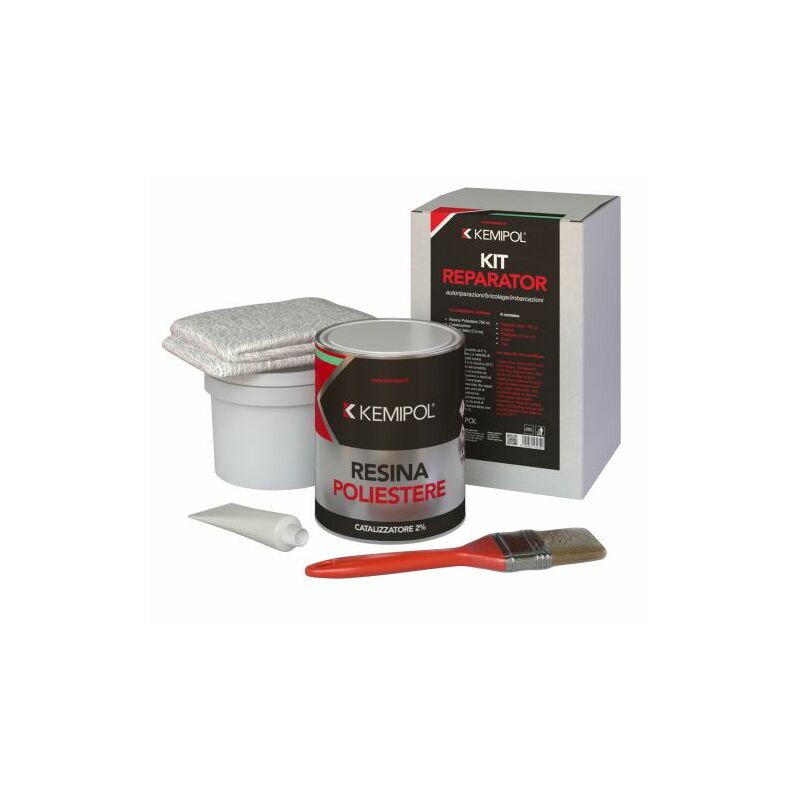 foto del prodotto fibroresina in kit completa 750 ml