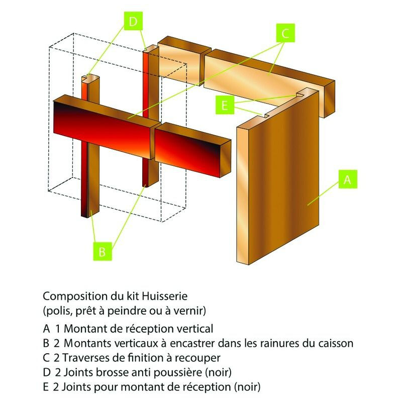 foto del prodotto fibrotubi kit telaio mdf anta singola per ante fino a 1000 mm 61421002
