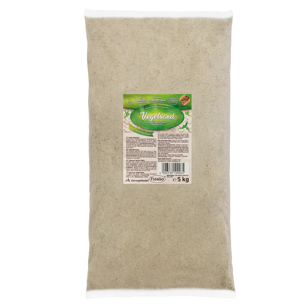 foto del prodotto fidelio sabbia fine per uccelli 5 kg busta