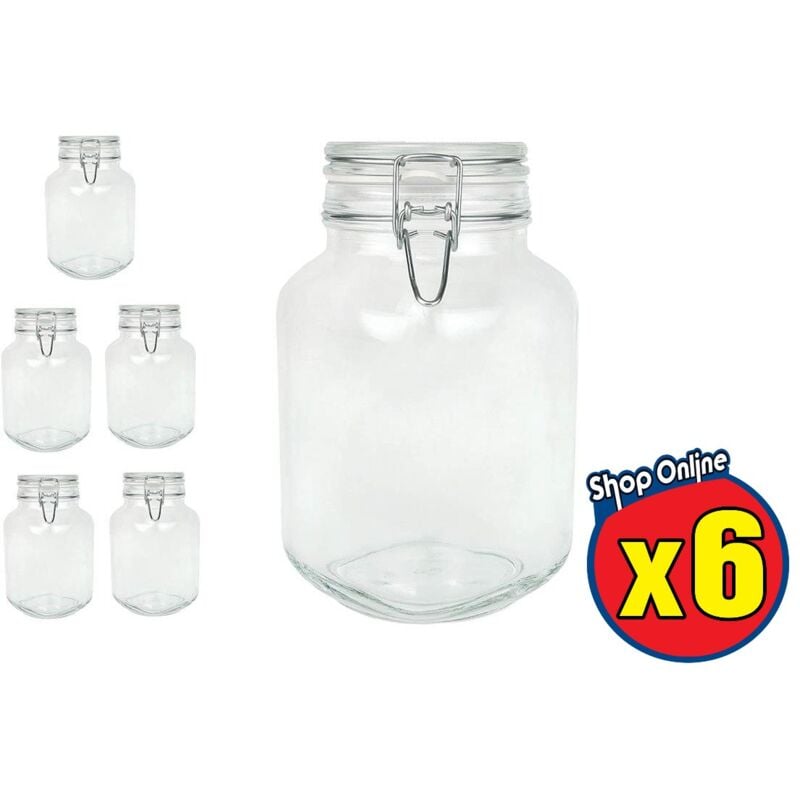 foto del prodotto fido set 6 vaso barattolo ermetico 2000 cc 6 pz