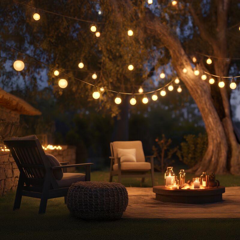 foto del prodotto fiesta led filo luci nero clear 36v 6w e27 220v century