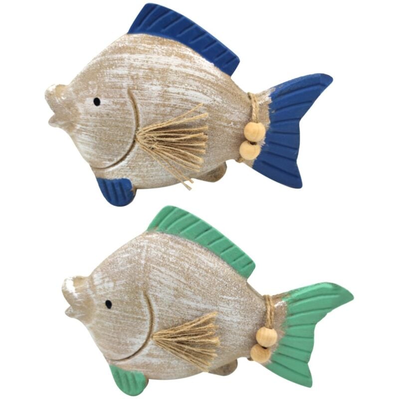 foto del prodotto figura di pesce decorativo nautico per la casa, accessorio marittimo in stile marinaio, oggetto decorativo originale