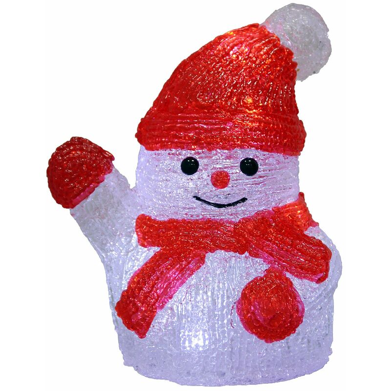 foto del prodotto figura natalizia in acrilico luci a led a batteria o con cavo vari modelli decorazione di natale giardino addobbo decorativo indoor outdoor pupazzo