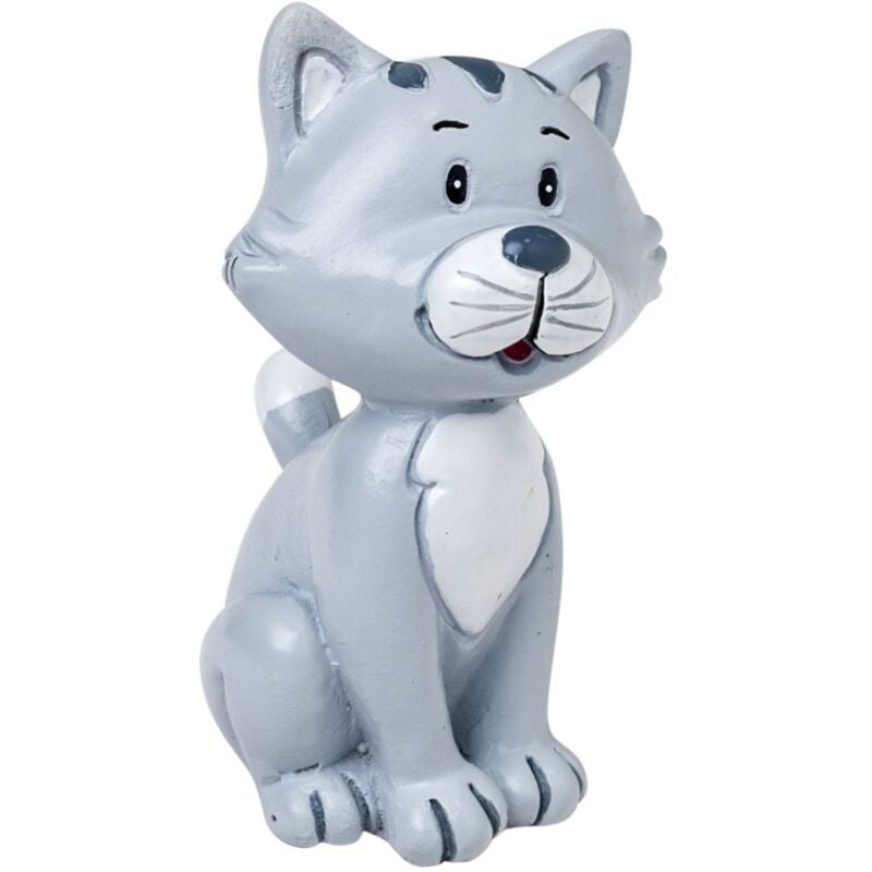 foto del prodotto figura torta di sposi con animale domestico gatto, resina, grigio, 3.5x3x5.5 cm, 2 unit mopec