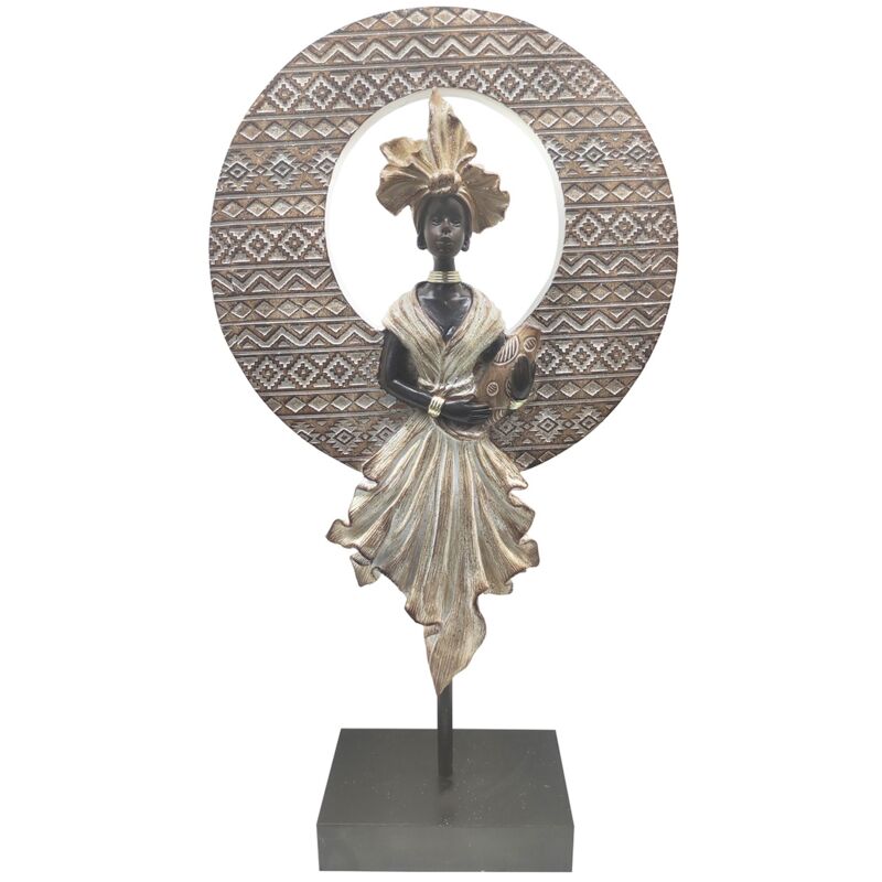 foto del prodotto figure di figure africane africano africano ed elefante ornamento 8x21x38cm 29608 signes grimalt