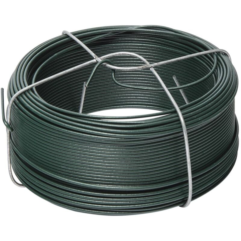 foto del prodotto fil di ferro plastificato verde con supporto 50m werka pro 1,2 mm
