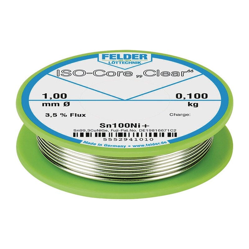 foto del prodotto fil souder iso core clear 1,5mm 100g sn100ni fields