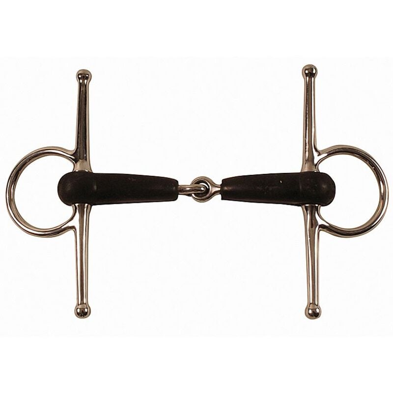 foto del prodotto filetto ad aste snodato in inox con imboccatura ricoperta in gomma 18 mm 12,5 cm