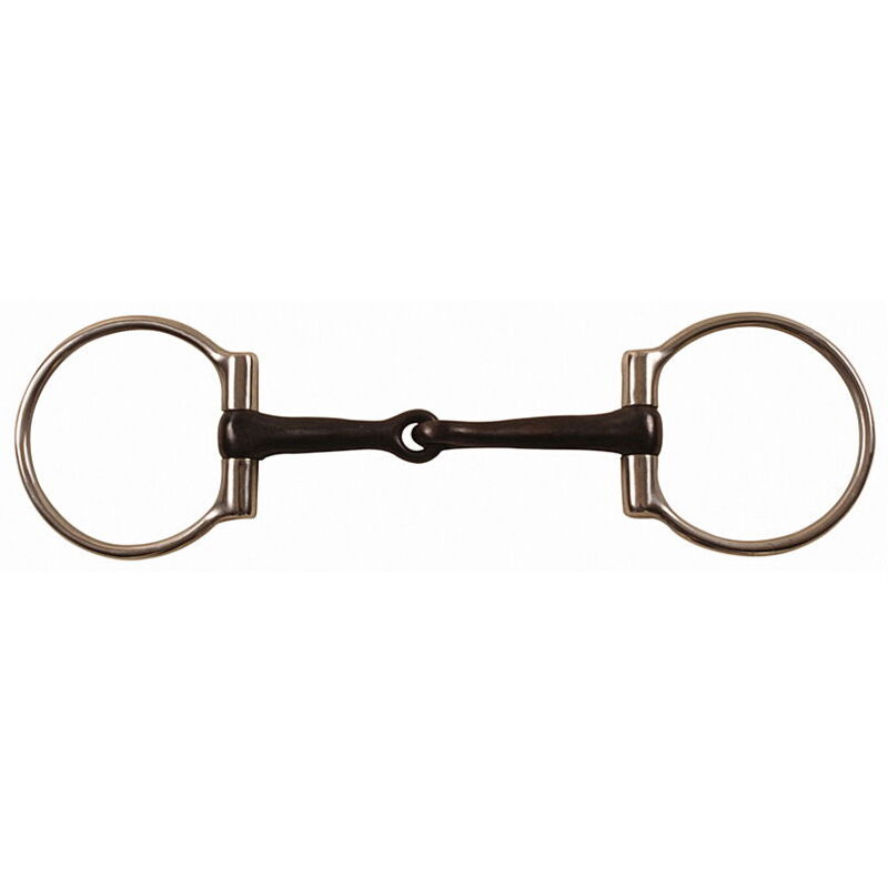 immagine 0 del prodotto filetto western a d in inox con imboccatura nera 12,5 cm