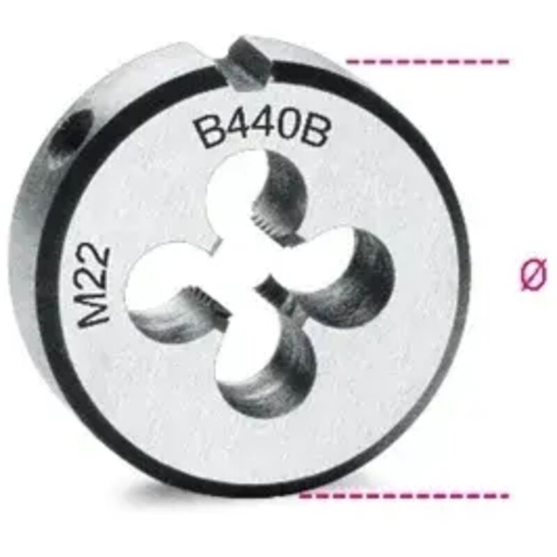 foto del prodotto filiera tonda acciaio cromo 50,8 passo grosso beta 440b 24x3,0