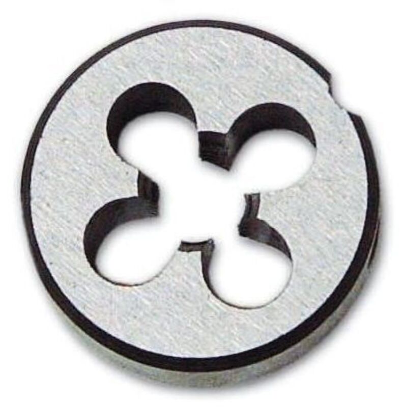 foto del prodotto filiera tonda int. 5 mm passo ma 0,8 est. 20x7 mm in acciaio temperato