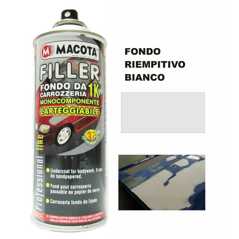 foto del prodotto filler riempitivo per carrozzeria fondo carteggiabile aggrappante 400 ml colore - bianco - macota