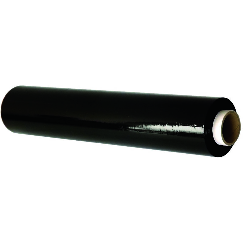 foto del prodotto film estensibile manuale nero cm.50h. lunghezza rotolo mt.300 spessore my 23