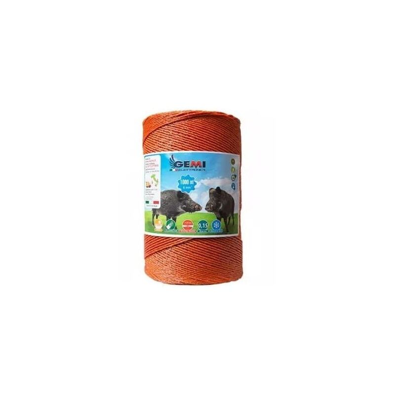 foto del prodotto filo conduttore 1000 mt 6 mm per recinto elettrico recinti elettrici recinti elettrificati recinzioni elettrificate per animali cani mucche cavalli