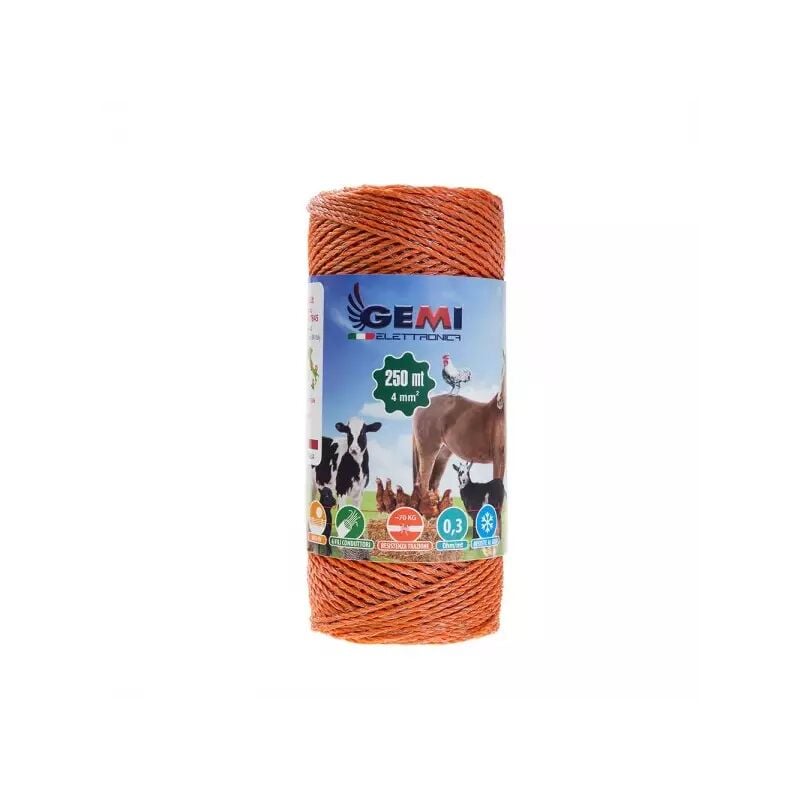 foto del prodotto filo conduttore 250 mt 4 mm per recinto elettrico recinti elettrici recinti elettrificati recinzioni elettrificate per animali cani mucche cavalli