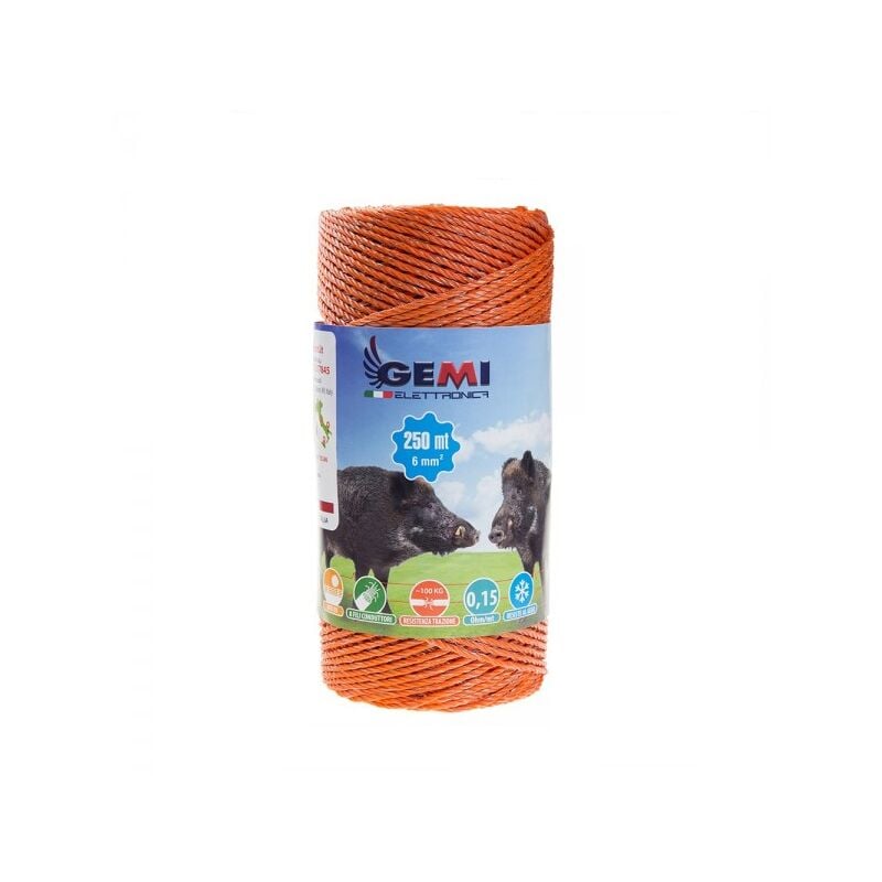 foto del prodotto filo conduttore 250 mt 6 mm per recinto elettrico recinti elettrici recinti elettrificati recinzioni elettrificate per animali cani mucche cavalli