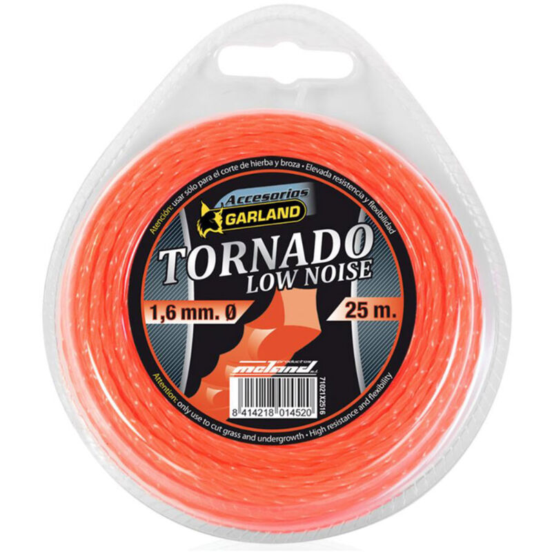 foto del prodotto filo da decespugliatore garland tornado x 71021x2516 25 m 1,6 mm livello basso del rumore