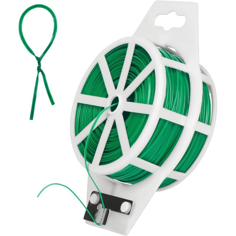 foto del prodotto filo da giardino, 100 m, filo intrecciato per piante rampicanti, viti, arbusti e fiori verde lablanc
