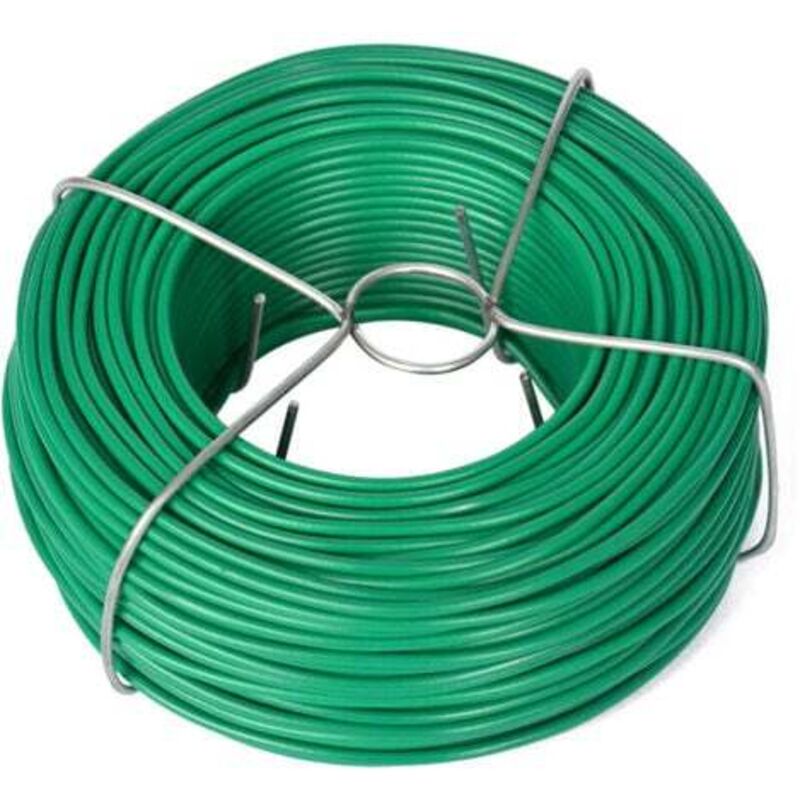 foto del prodotto filo da giardino, diametro 2 mm, 50 m, plastica, verde, rivestito, per fiori, piante, fai da te, arrotolato