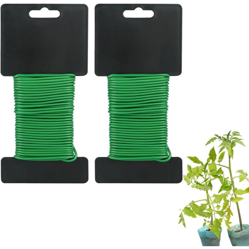 foto del prodotto filo da giardino verde, filo da giardino, filo per piante, filo da giardino, filo da giardino, fascette da giardino da 2,5 mm x 10 m per legature,