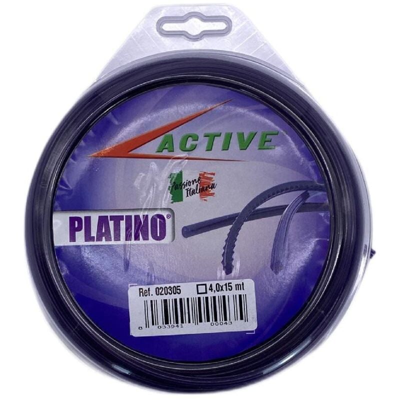 foto del prodotto filo decespugliatore professionale platino in nylon per utilizzi gravosi e intensi 3.3 mm 48.5 mt seghettato